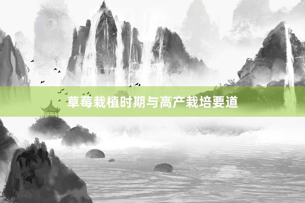 草莓栽植时期与高产栽培要道